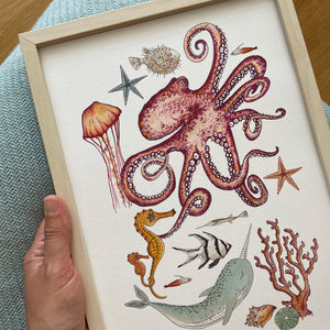 Under the Sea illustrated print