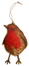 Load image into Gallery viewer, Robin wooden Christmas decoration