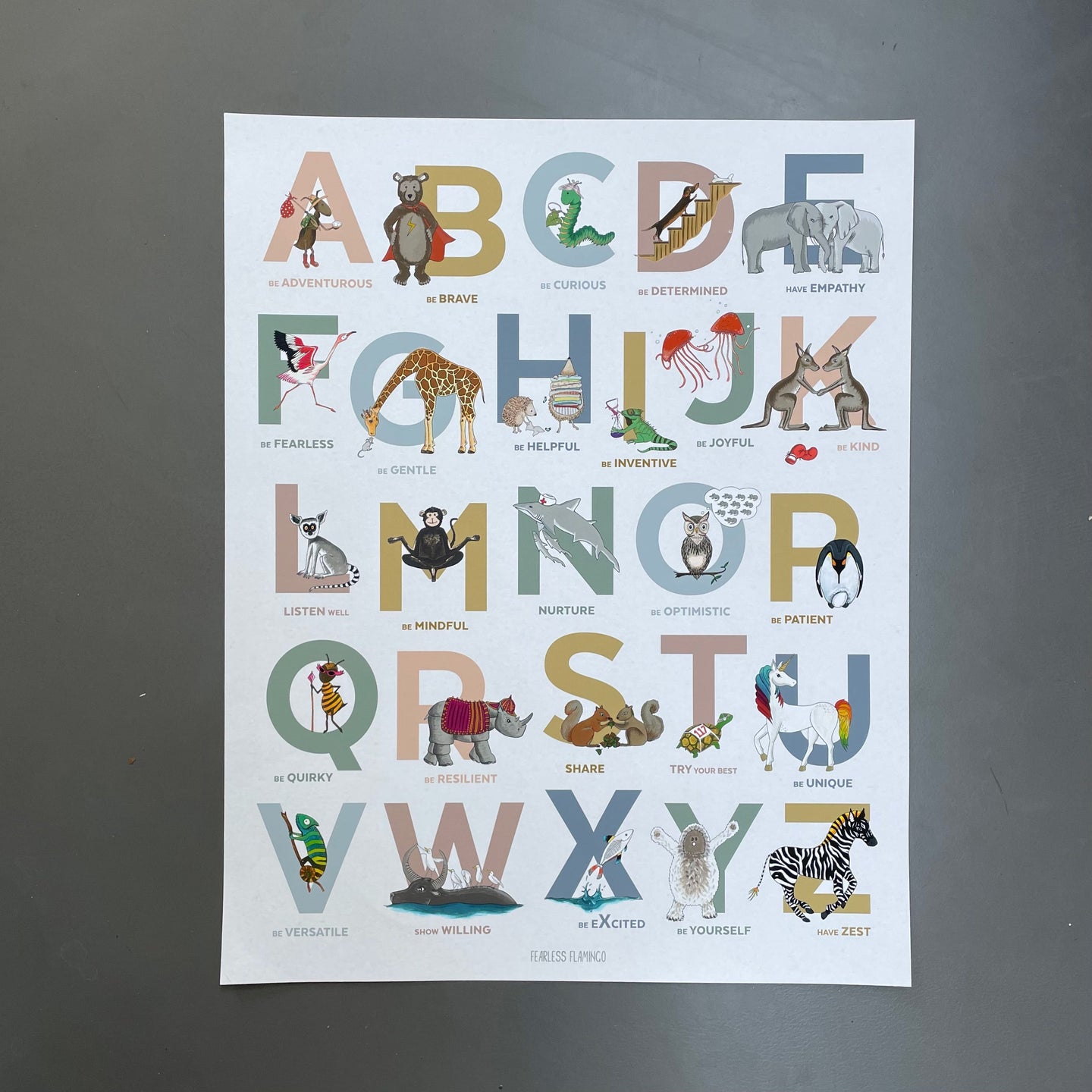 OUTLET 77: Alphabet of Emotions XL portrait print 40x50cm