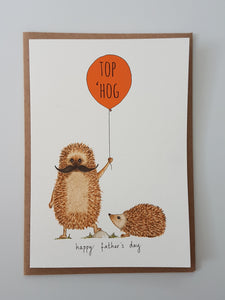 Top 'Hog - hedgehogs Happy Father's Day card