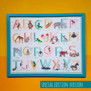 Special Edition - A to Z animal Alphabet of Emotions print