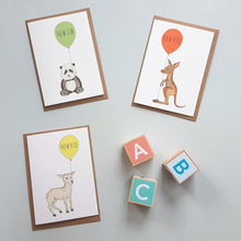 Load image into Gallery viewer, Charming hand illustrated gender neutral new baby cards