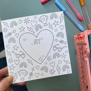 Kid's 'My...' Colouring card