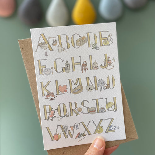 Baby A to Z card