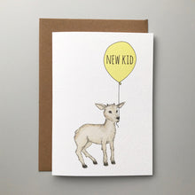 Load image into Gallery viewer, New Kid! Charming hand illustrated animal new baby card