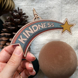 KINDNESS Wooden Christmas decoration