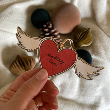Load image into Gallery viewer, Sending Love - Card with wooden heart decoration