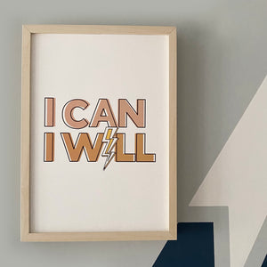 I can, I will! Typographic print