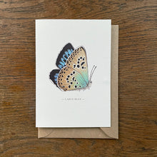 Load image into Gallery viewer, Large Blue butterfly card