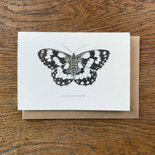 Load image into Gallery viewer, Marbled white butterfly card