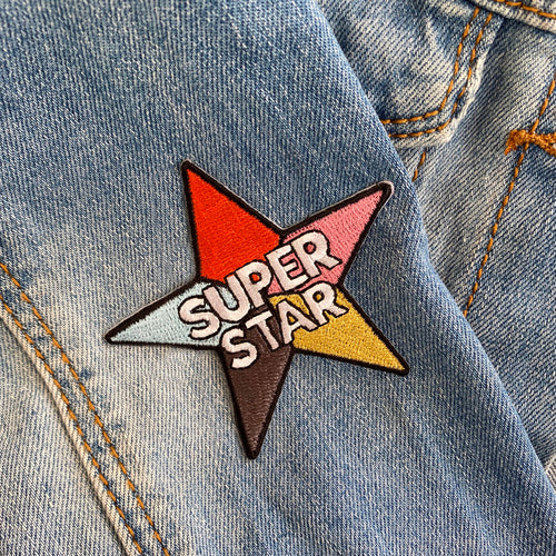 SUPER STAR iron-on patch