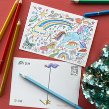 Load image into Gallery viewer, Post Pals Postcards - 8 MAGICAL postcards for kids to colour