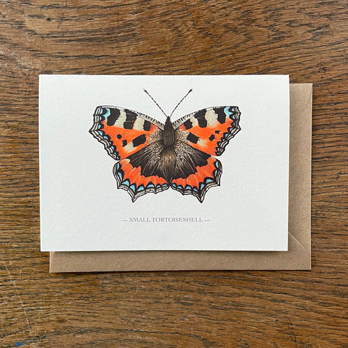 Small Tortoiseshell butterfly card