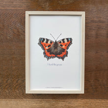 Load image into Gallery viewer, Personalised Small Tortoiseshell illustrated butterfly print