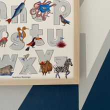 Load image into Gallery viewer, A rather Super animal alphabet print!