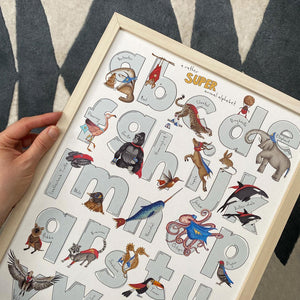 A rather Super animal alphabet print!