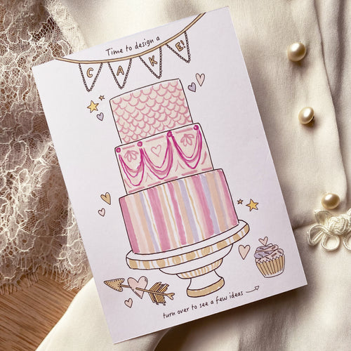 Kid's Wedding activities - Design a cake colouring cards for your mini guests that make special mementoes of the day