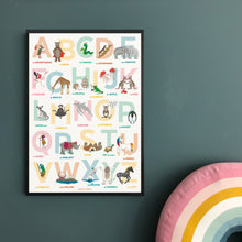 Load image into Gallery viewer, The Original A to Z animal Alphabet of Emotions print - Portrait