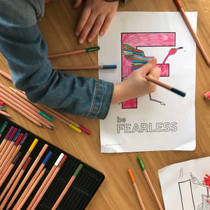 'be Fearless' free colouring in download