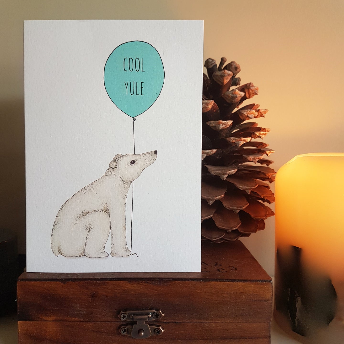 Polar Bear Cool Yule Christmas card