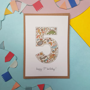 Happy 5th Birthday card