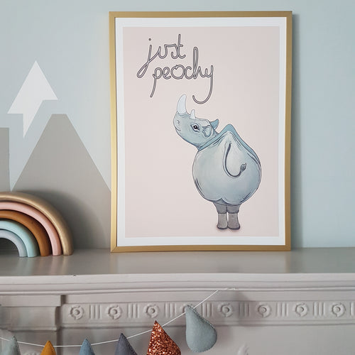 Just Peachy rhino print
