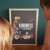 Kindness is my superpower motivational print in navy