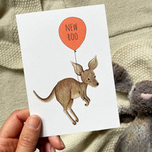 Load image into Gallery viewer, New Roo kangaroo baby card