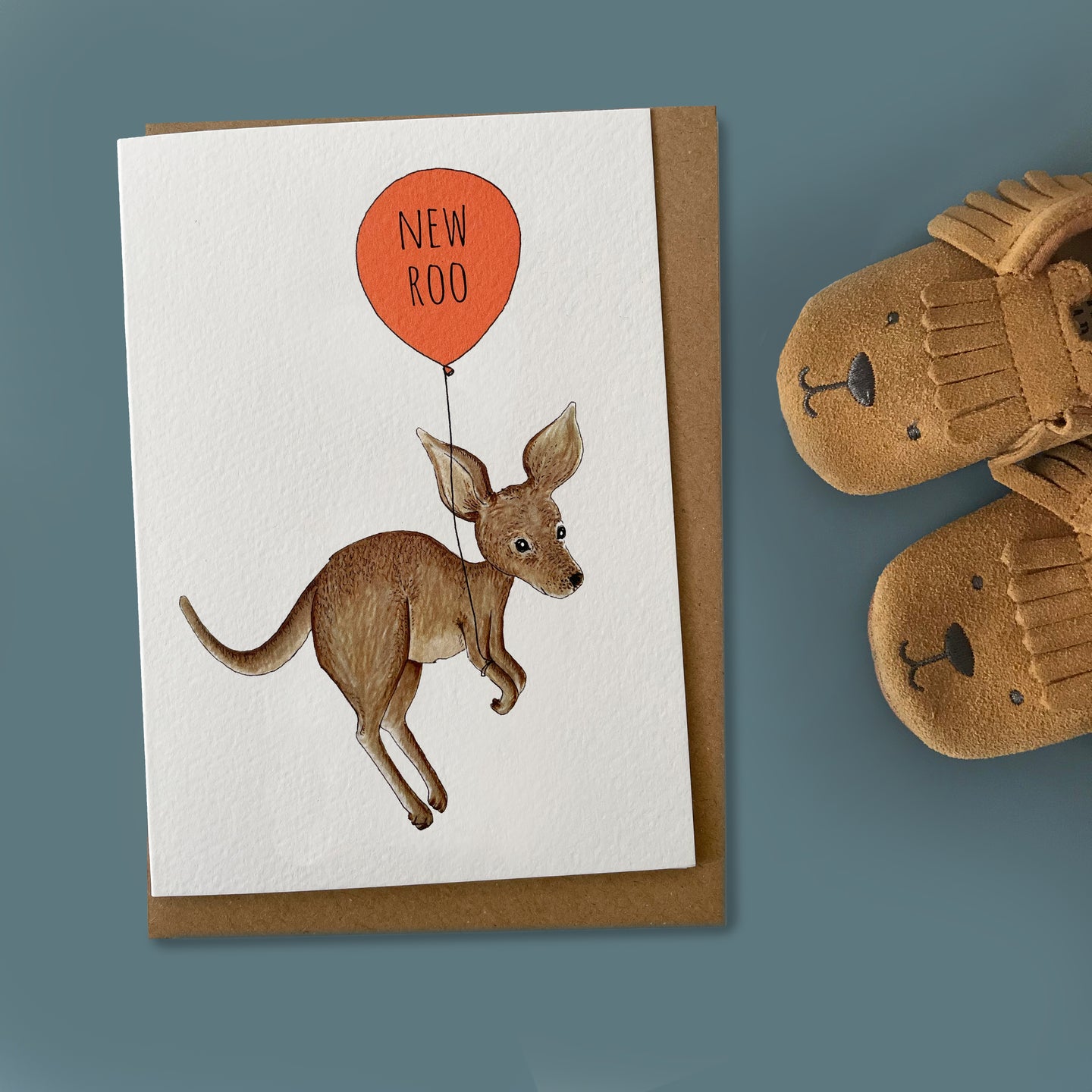 New Roo kangaroo baby card