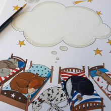 Load image into Gallery viewer, Charming hand illustrated Dream Big animal print for the nursery