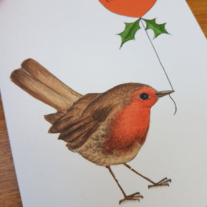 Robin Merry Christmas card
