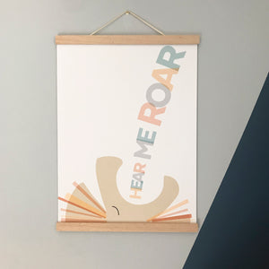 Hear me roar! Motivational nursery print