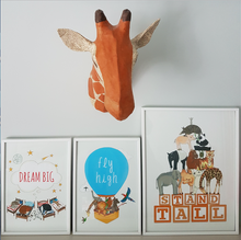 Load image into Gallery viewer, Motivational hand illustrated animal prints for the nursery